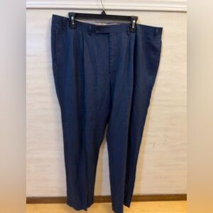 Lauren Ralph Lauren Pleated Cuffed Men's Navy Dress Pants